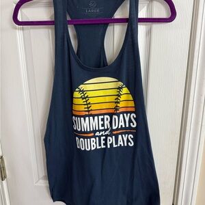 BASEBALL/SOFTBALL Navy Graphic Tank Top